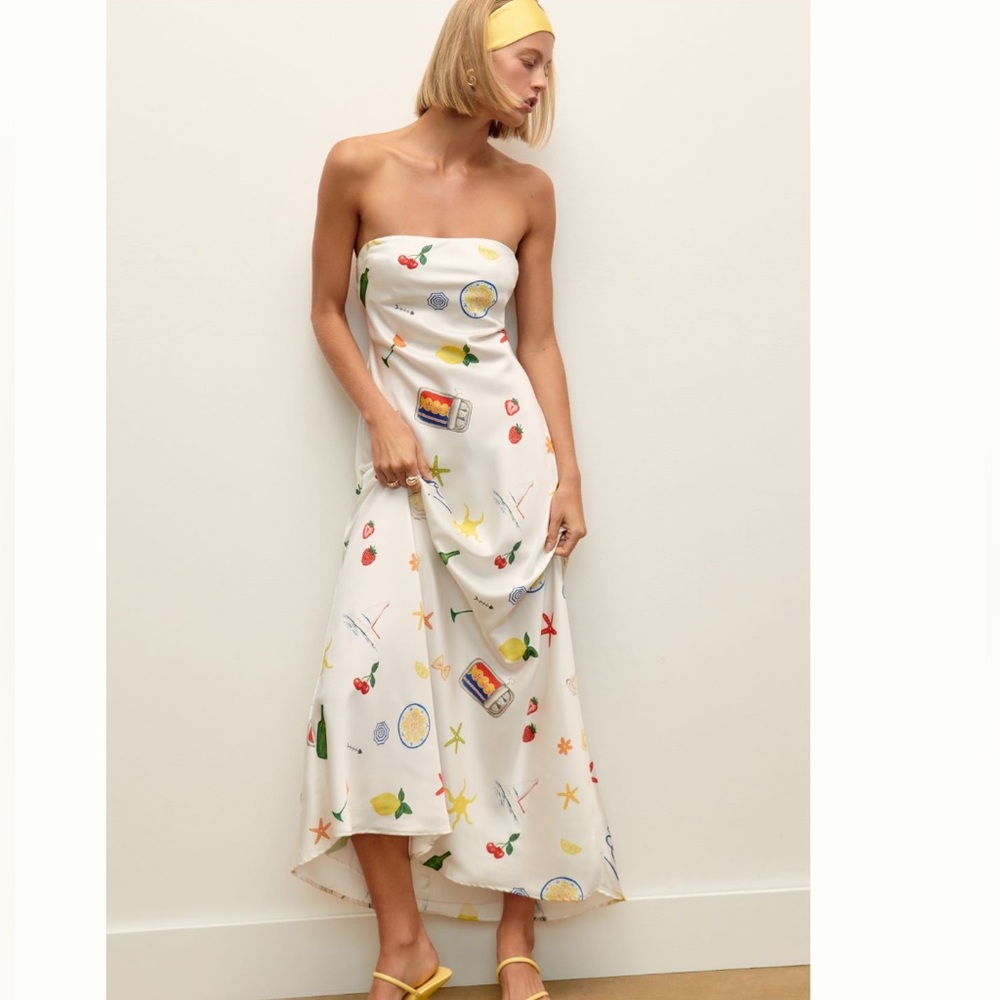 For love and lemons Carla strapless maxi dress size medium